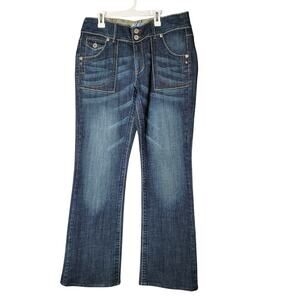 Vintage Y2K Z Cavaricci Jeans Women’s 12 Low Rise Bootcut Dark Wash Denim